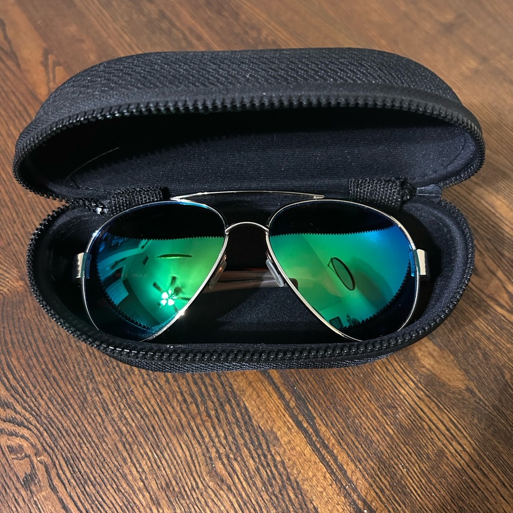 Costa Aviator Sunglasses with Green and Blue Lenses